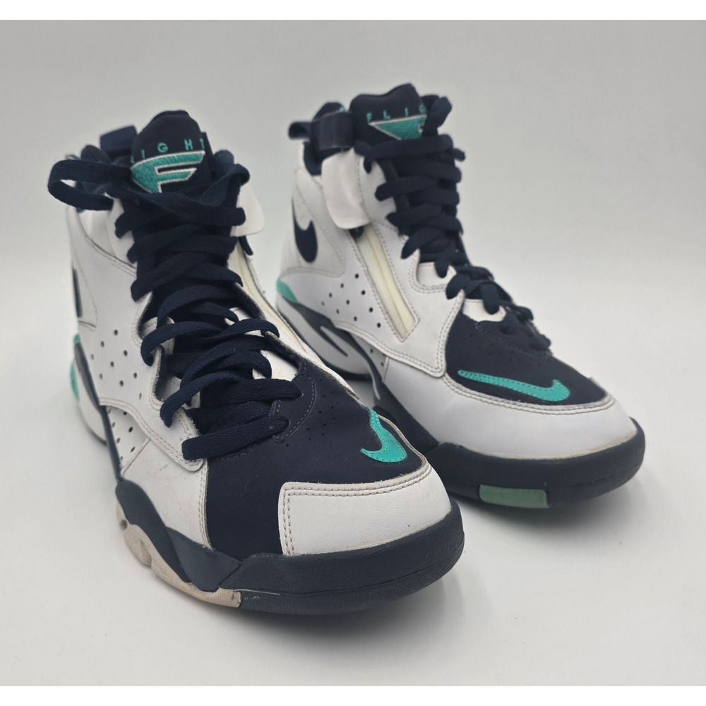 Nike Air Maestro II LTD Men's 10 White Navy Teal Basketball Shoes AH8511-100
